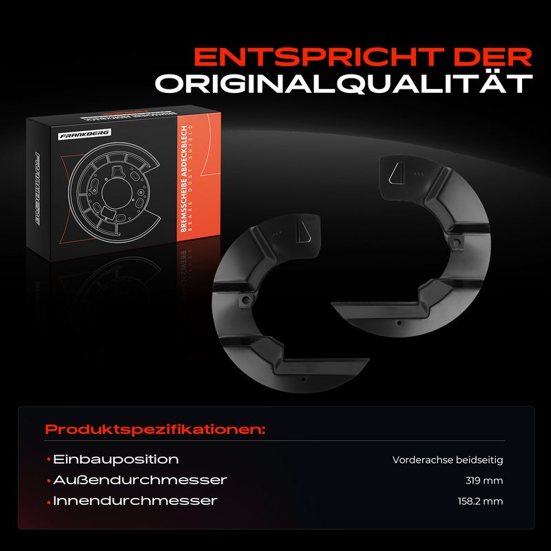 Frankberg 5481FB0032612 Splash Guard, brake disc