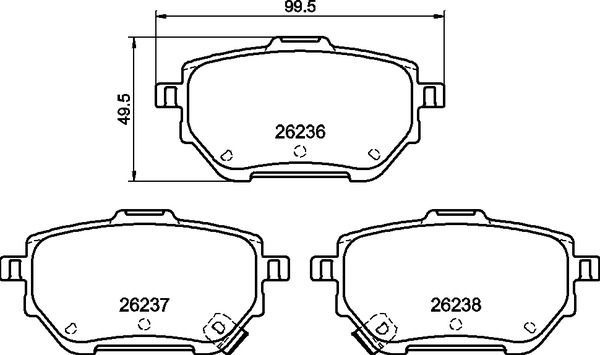 Колодки тормозные (задние) BREMBO