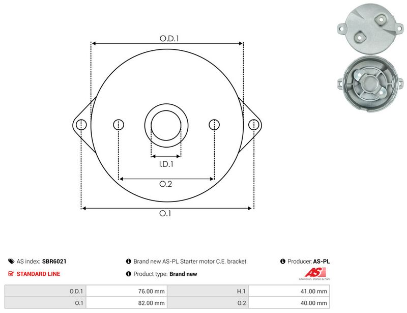 AS-PL SBR6021 Starter Lid, carburettor