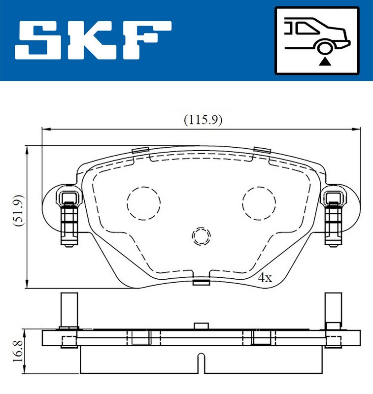 SKF VKBP 90170 Brake Pad Set, disc brake