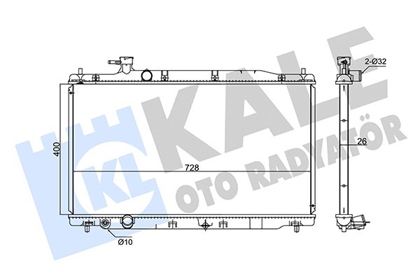 KALE HONDA Радиатор охлаждения CR-V III 2.0 07-