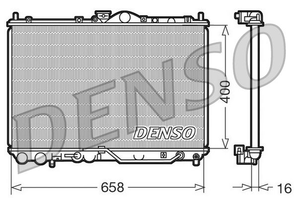 Радіатор, система охолодження двигуна, Denso DRM45011