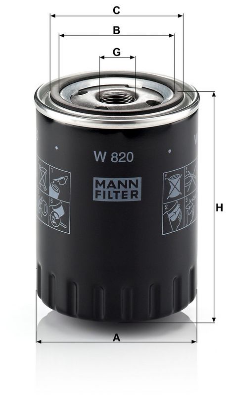 Õlifilter, MANN-FILTER W 820