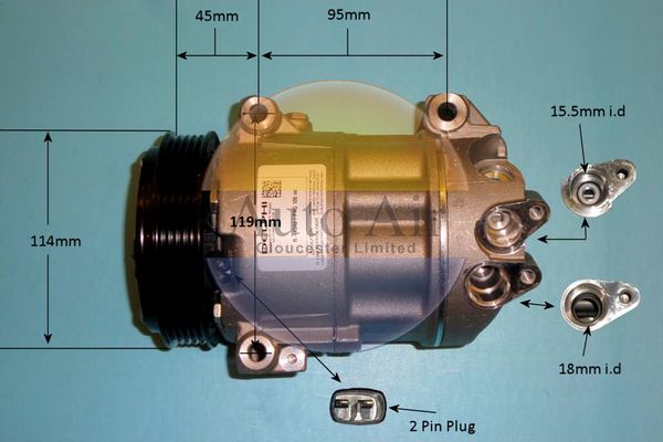 Auto Air Gloucester Compressor, air conditioning 14-7135