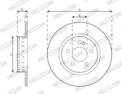 FERODO DDF2665VC-1 Brake Disc