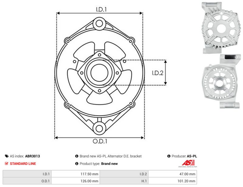 AS-PL ABR3013 Protective Cap, alternator