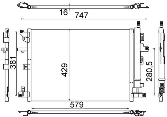 MAHLE kondenzátor, klíma AC 635 000S