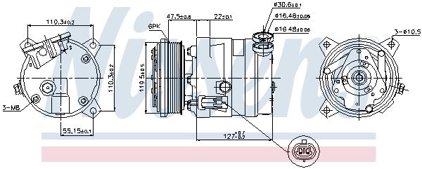 NISSENS 89257 Compressor, air conditioning