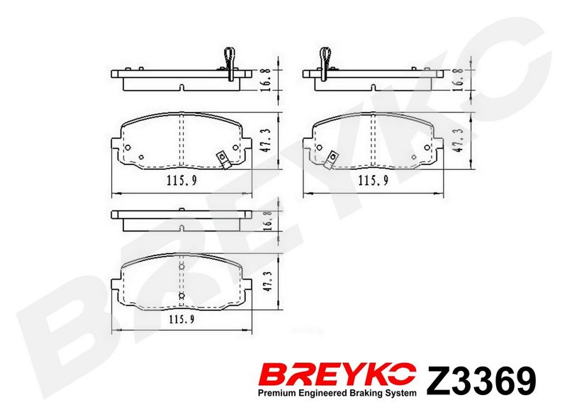 DAVID VASCO Z3369 Brake Pad Set, disc brake