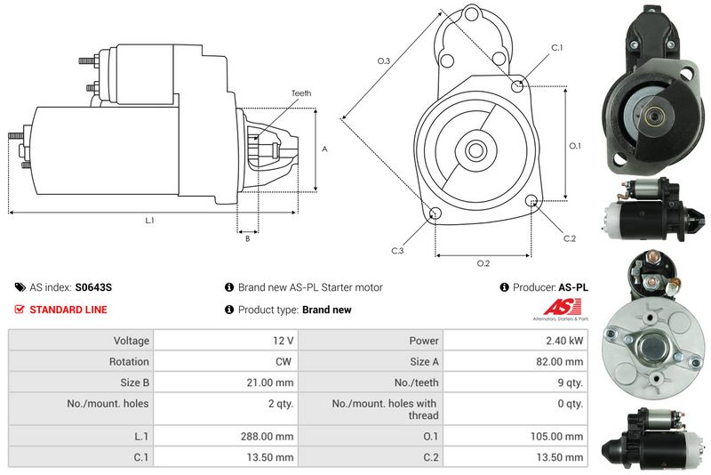 AS-PL S0643S Starter
