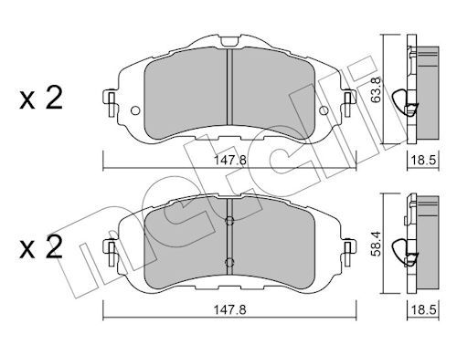 Plaquettes+de+frein+à+disque METELLI 22-0983-0