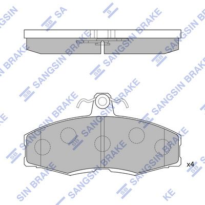 Комплект гальмівних накладок, дискове гальмо, Hi-Q SP1028