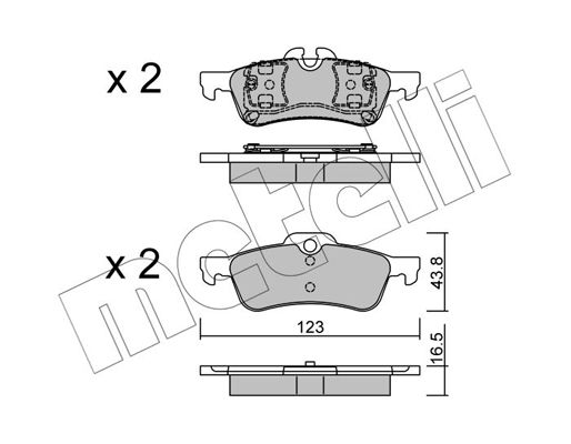 Metelli Brake Pad Set, disc brake 22-0556-0