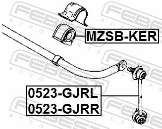Тяга/стійка, стабілізатор, Febest 0523-GJRR