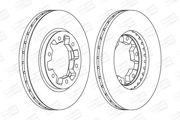 CHAMPION NISSAN диск гальмівний передній Ford Maverick,Terrano