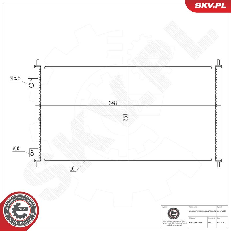 Kondensaator, kliimaseade, ESEN SKV 86SKV220