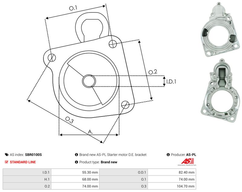 AS-PL SBR0100S Starter Lid, carburettor