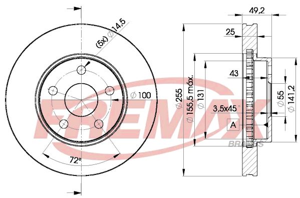 FREMAX féktárcsa BD-2047