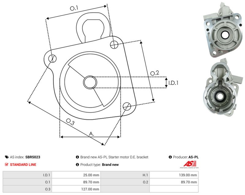 AS-PL SBR5023 Starter Lid, carburettor