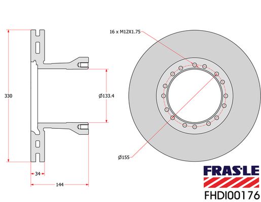 Brzdový kotouč FHDI00176
