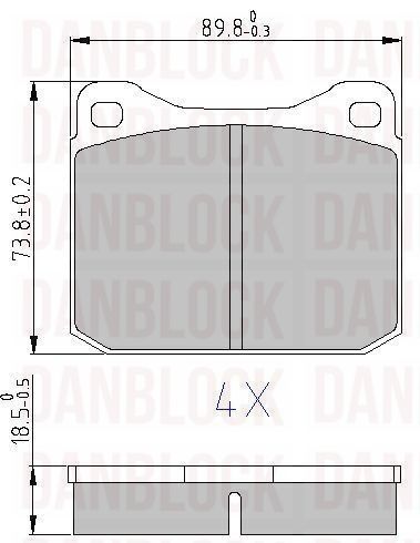 DANBLOCK Remblokkenset, schijfrem
