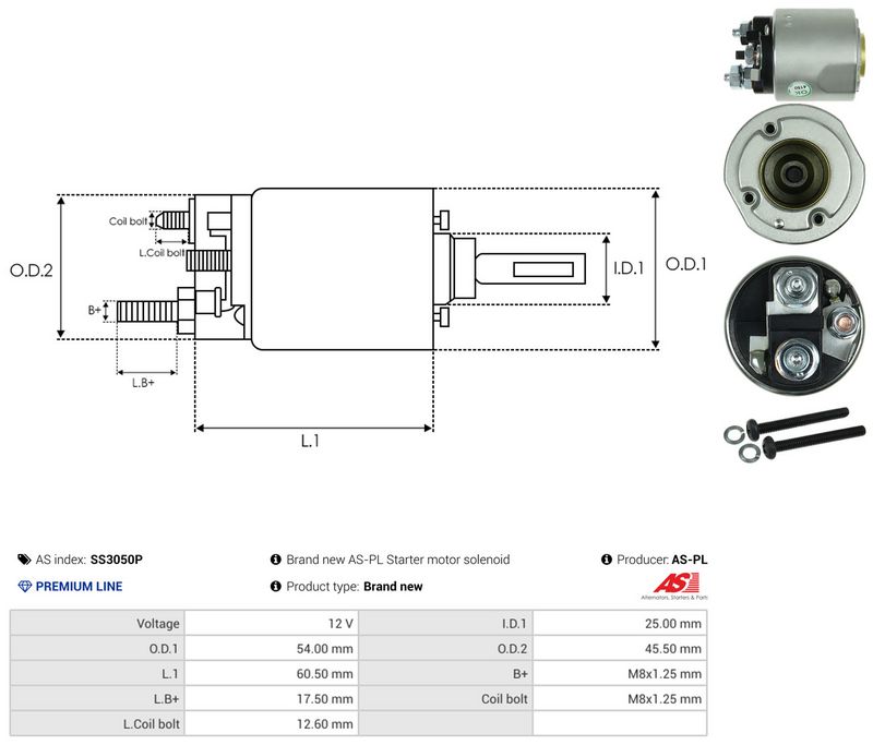 Magnetlülitus, starter, AS-PL SS3050P