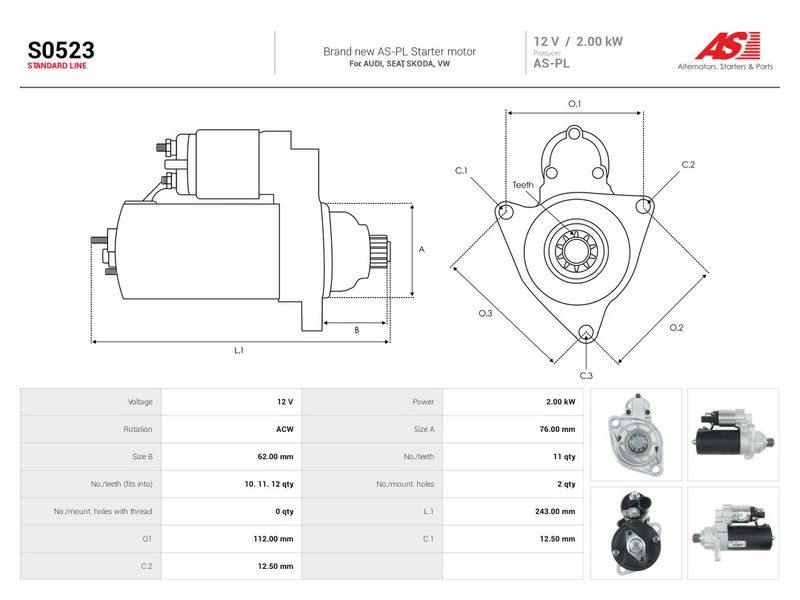 This part match OEM code: 2M911024X