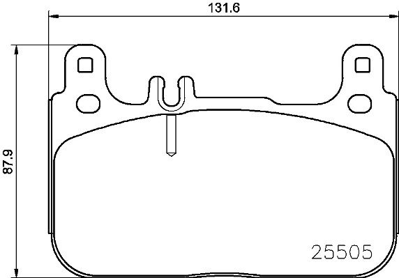 Комплект гальмівних накладок, дискове гальмо, Brembo P50128