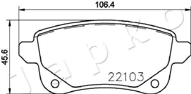 JAPKO 510704 Brake Pad Set, disc brake