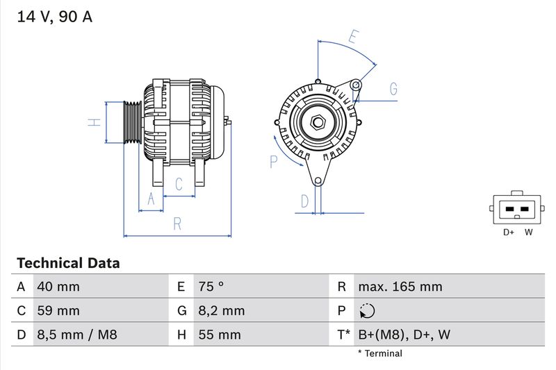 BOSCH Dynamo / Alternator 0 986 038 380