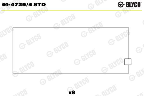 Підшипник шатуна, Glyco 01-4729/4STD