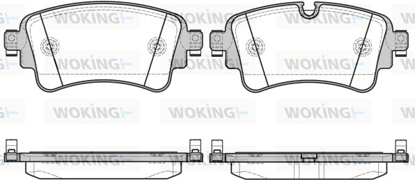 Комплект гальмівних накладок, дискове гальмо, Woking P17693.08