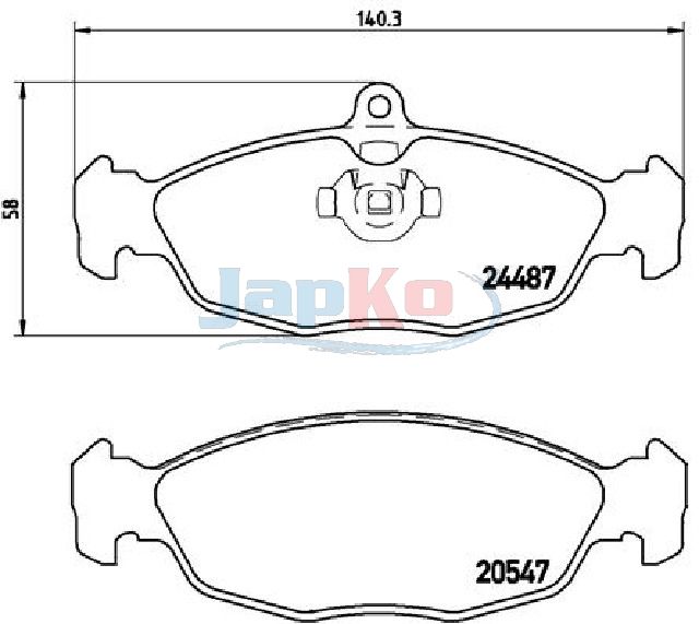 JAPKO 510315 Brake Pad Set, disc brake