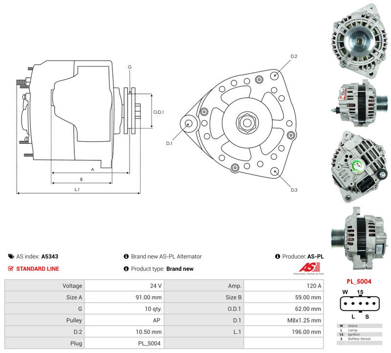 Generaator, AS-PL A5343