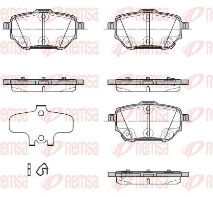 Комплект гальмівних накладок, дискове гальмо, Remsa 1937.02