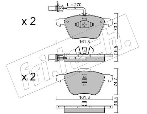 fri.tech. 567.0 Brake Pad Set, disc brake