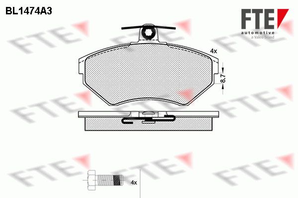 FTE fékbetétkészlet, tárcsafék 9010200