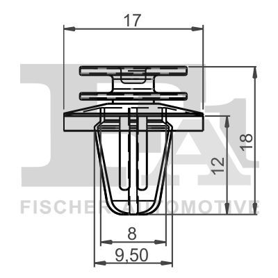 FA1 14-40018.5 Clip, trim/protection strip