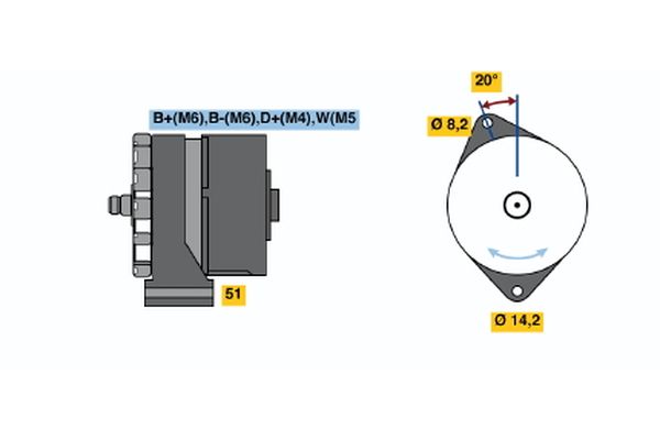 Bosch Alternator 6 033 GB3 014