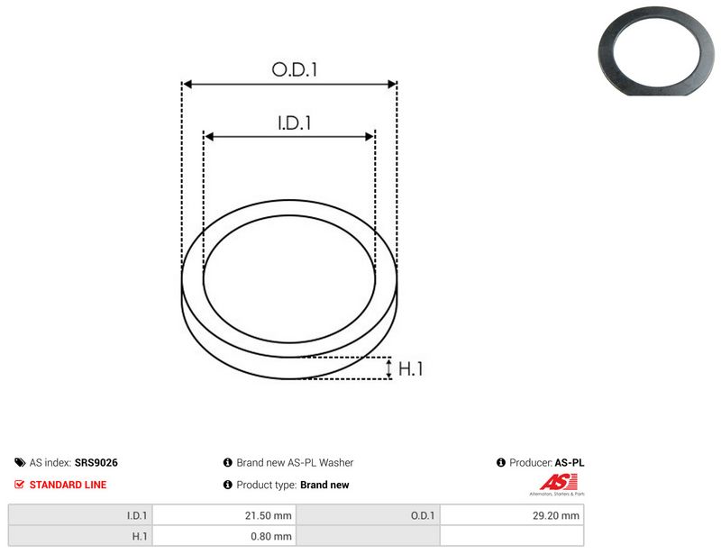 AS-PL SRS9026 Repair Set, alternator