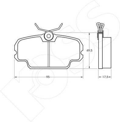 1-GNC R-226 - Brake Pad Set, disc brake