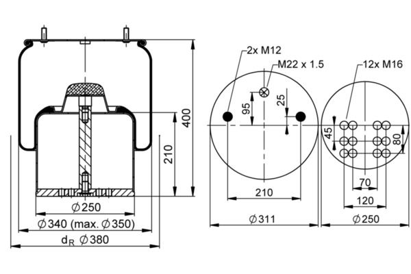 Mech, pneumatické odpružení 1 DK 32 L-1