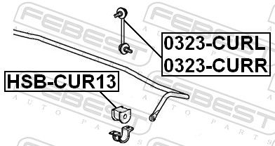 FEBEST HSB-CUR13 Mounting, stabiliser bar