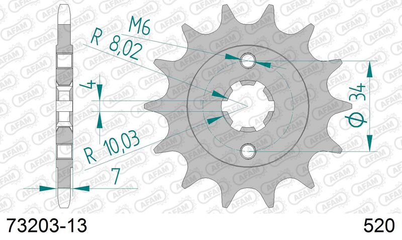 Roata dintata AFAM 73203-13
