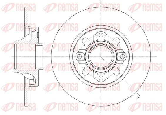 REMSA диск тормозной задний 249*9 CITROEN C4, DS4, 08-.