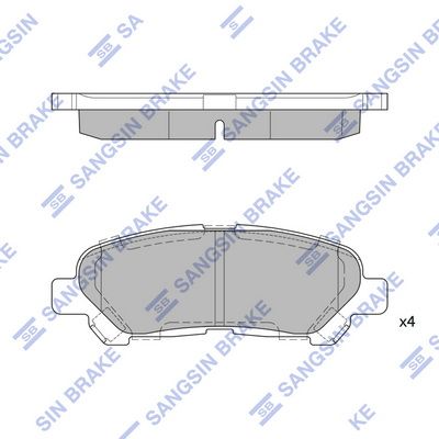 Комплект гальмівних накладок, дискове гальмо, Hi-Q SP2136