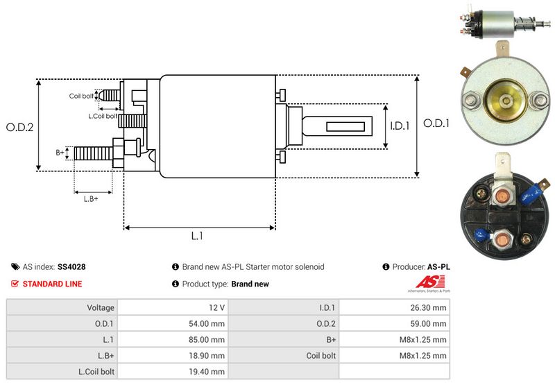 Magnetlülitus, starter, AS-PL SS4028