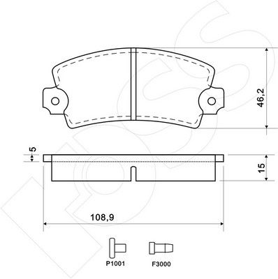 1-GNC R-220 - Brake Pad Set, disc brake
