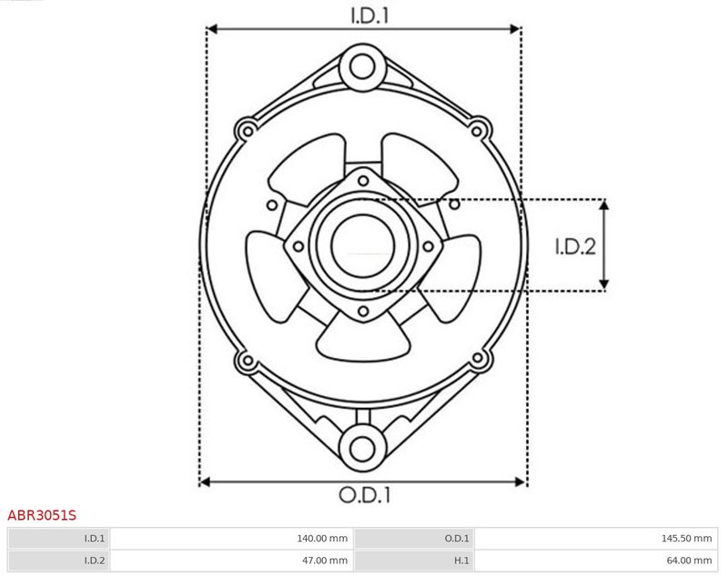 Тримач, фланець привода генератора, Auto Starter ABR3051S