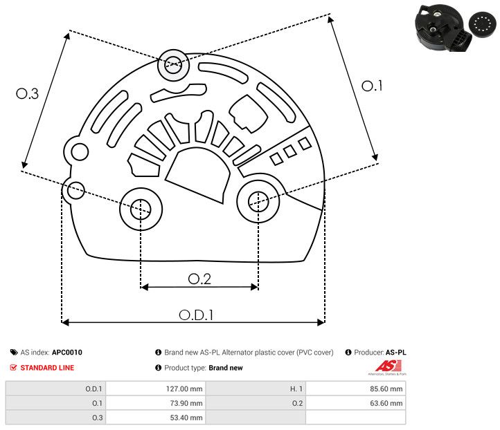 Kaitsekate, generaator, AS-PL APC0010